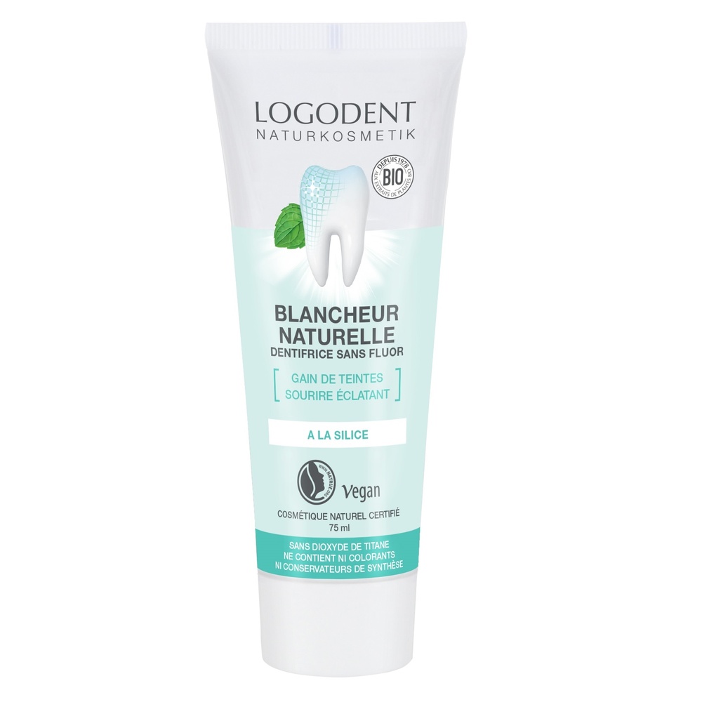 logona Pâte dentifrice Blancheur Naturelle sans fluor 75ml Dentifrices