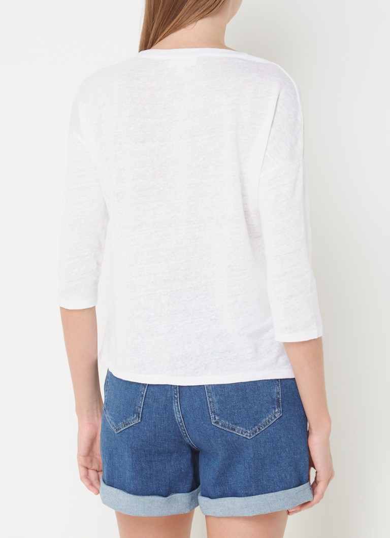 Phase Eight Leah top made of linen with mixed design