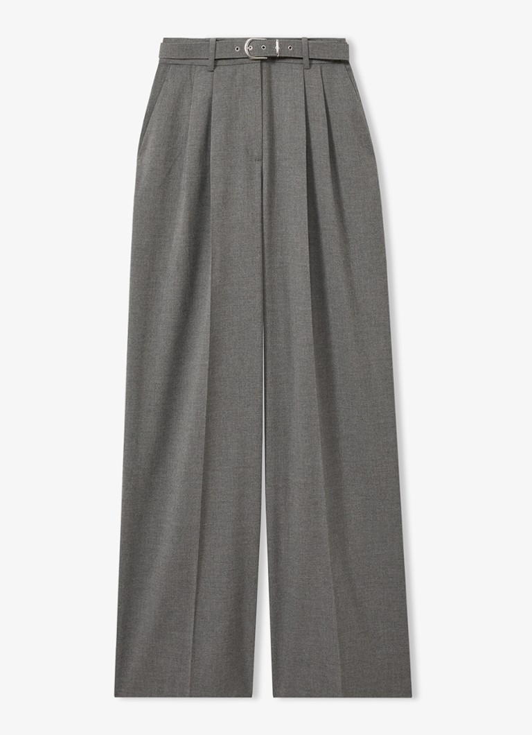 Pantaloni Reiss Freja cu talie înaltă și croi larg, cu curea
