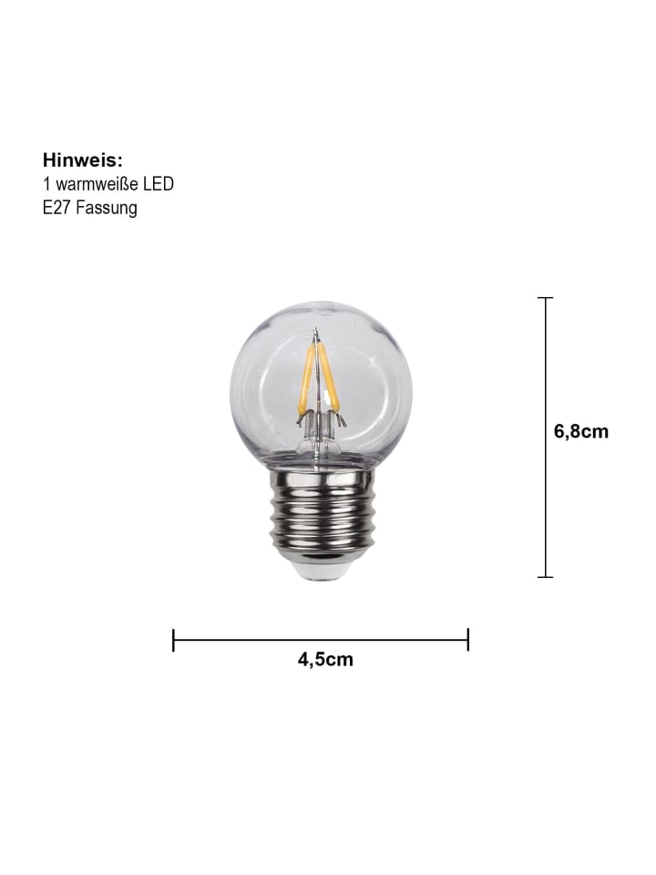 STAR Trading LED-Lampe E27 G45 Outdoor Lightning PC Cover Filament, Polycarbonat-Ab günstig kaufen onesize