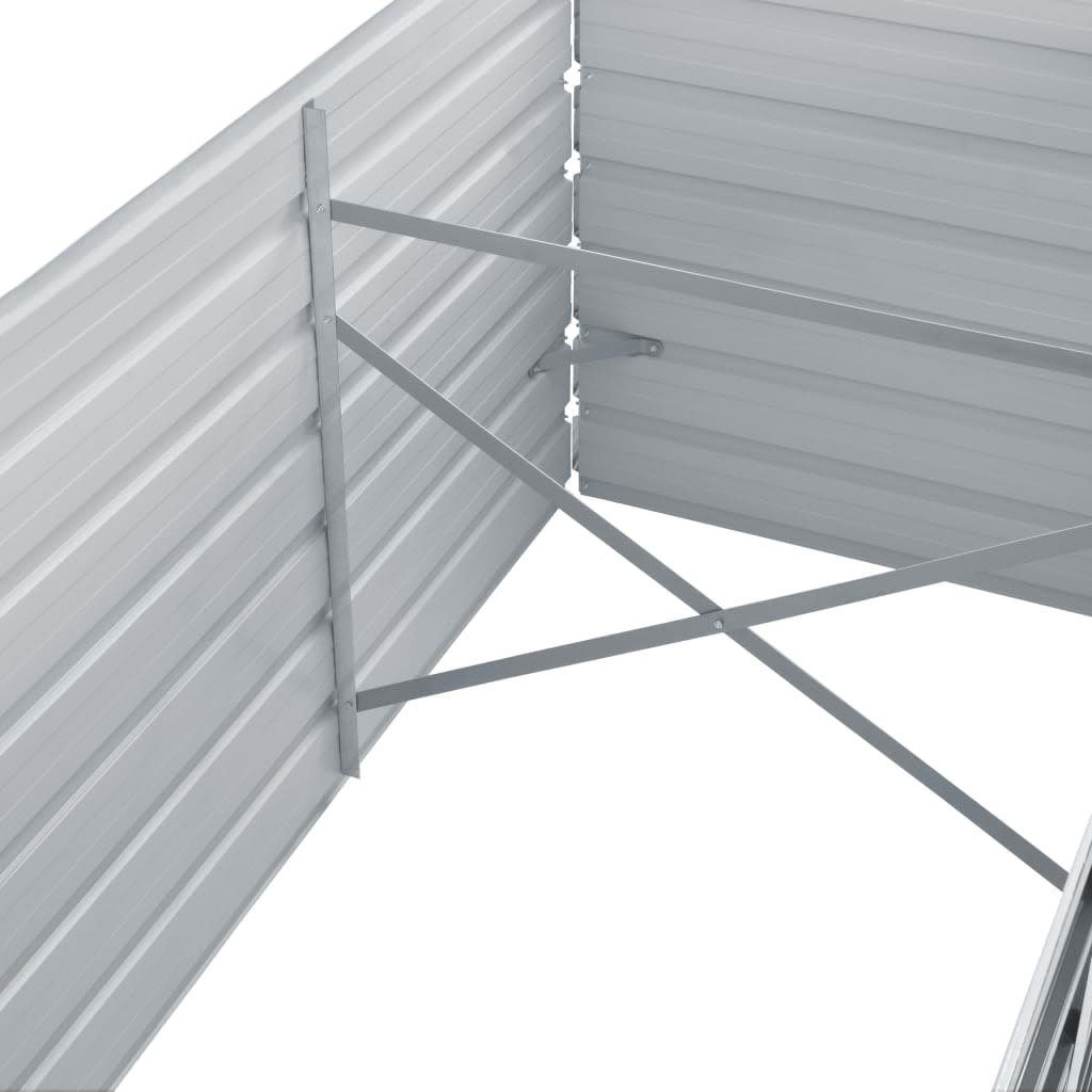 furnicato Hochbeet Garten-Verzinkter Stahl 320x80x45 cm Grau