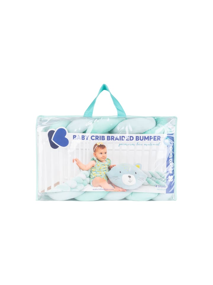 Kikkaboo Babynest 180 x 15cm geflochten in grün günstig kaufen 60x120 cm