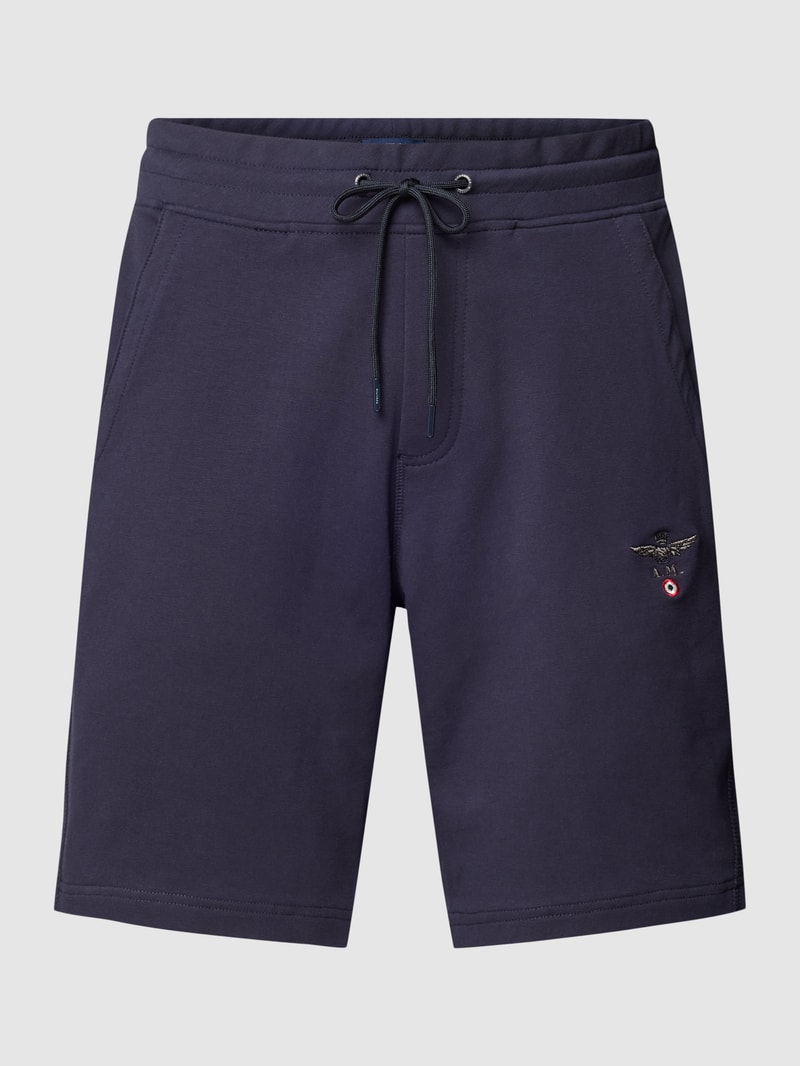 Sweatshorts mit Tunnelzug in marineblau