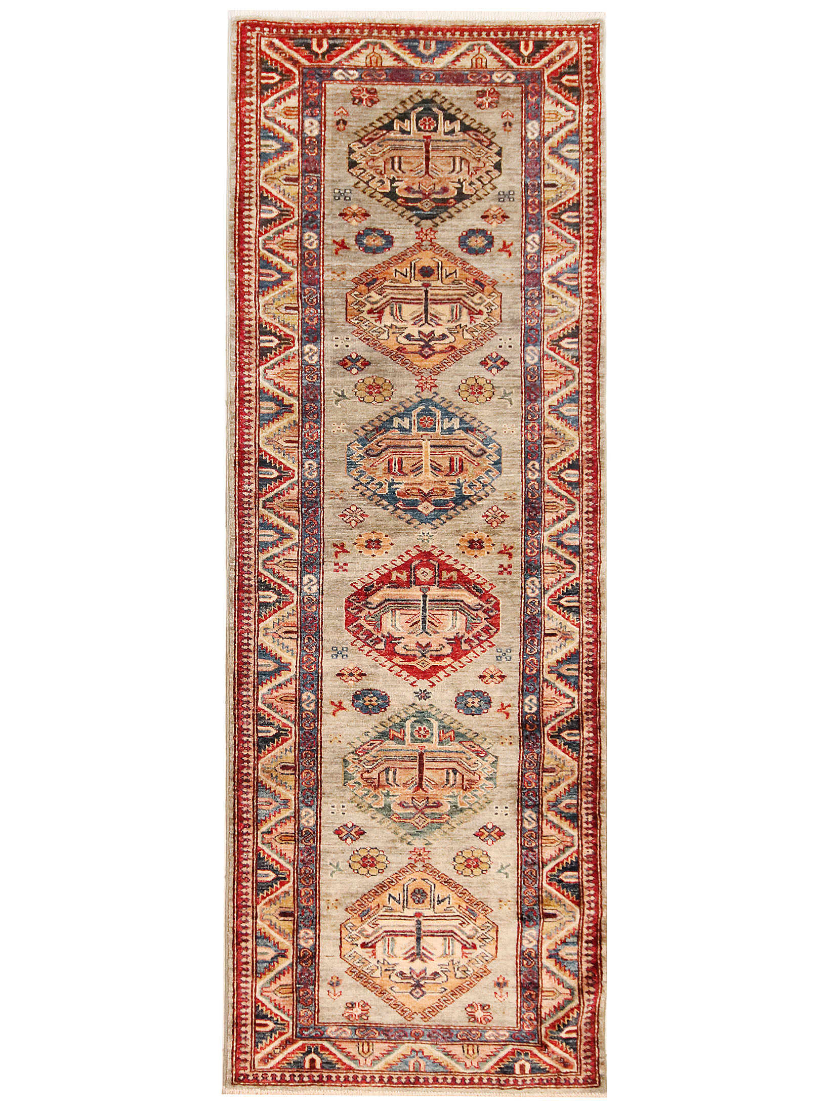 Kazak Ghazni ca. 243 x 83 cm, Unikat / Einzelstück