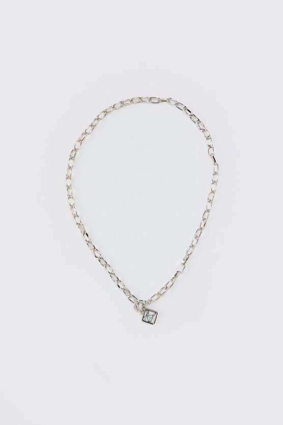 Marble Pendant Chain Necklace