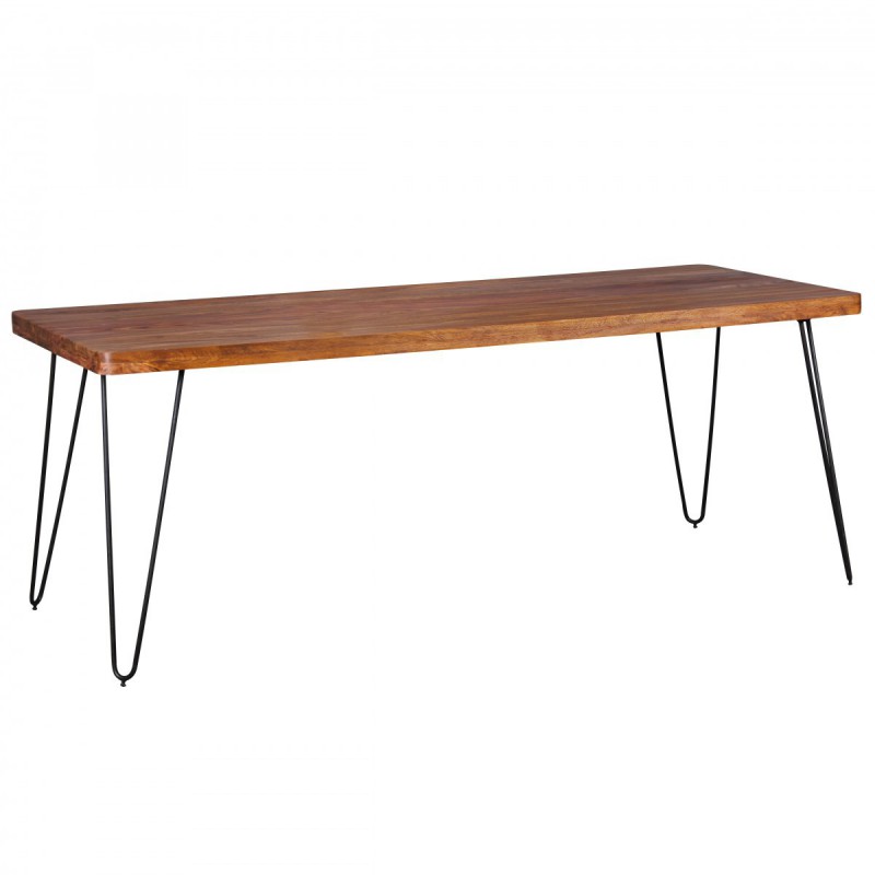 Wohnling Massivholz Sheesham Esstisch 200 x 80 x 76 cm Küchentisch Massiv
