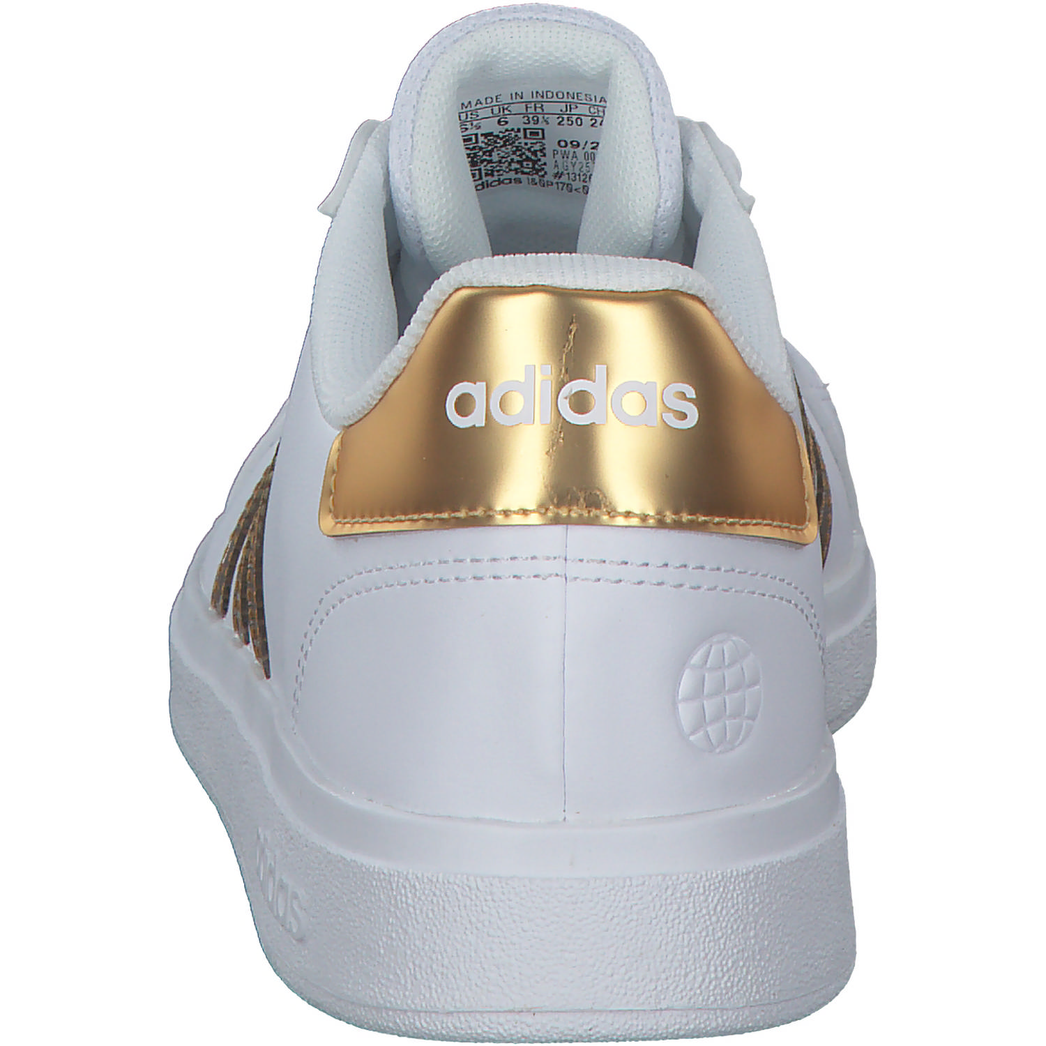 Adidas Grand Court 2.0 K, Schnürschuhe, Damen, ftwr white/ftwr white/matte go