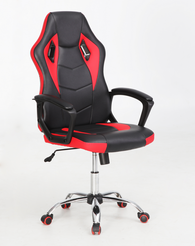 Happy Home Happy Home gepolsterter & ergonomischer Gamingsessel schwarz & rot