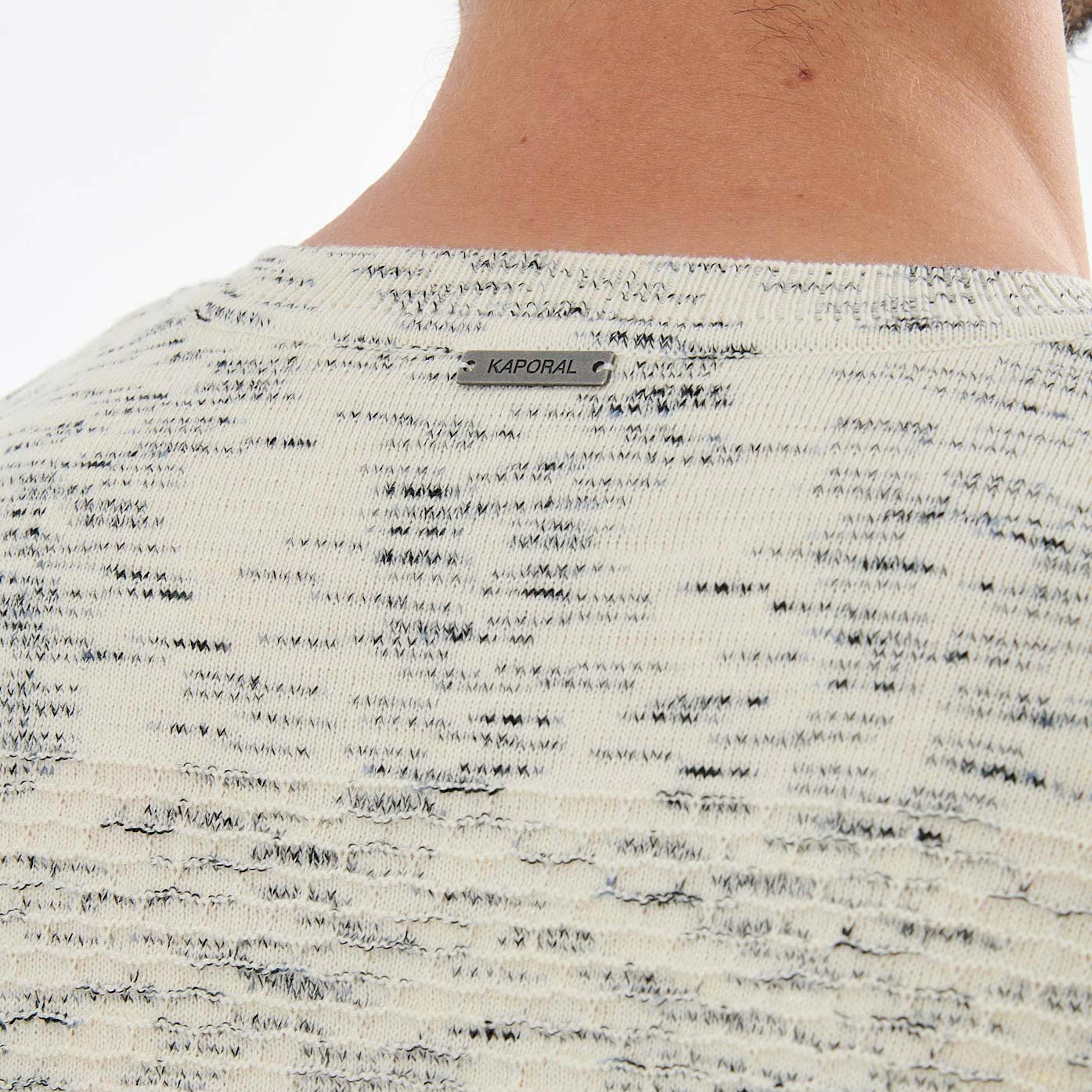 VIRGO  Pull écru homme