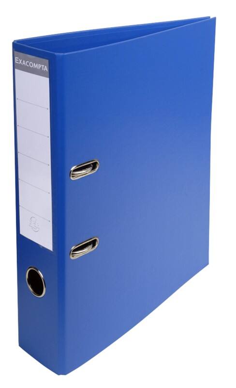 Exacompta Prem Touch Ordner DIN A4 70 mm Dunkelblau 2 Ringe 53752E Pappkarton, PP (Polypropylen) Hochformat 10 Stück
