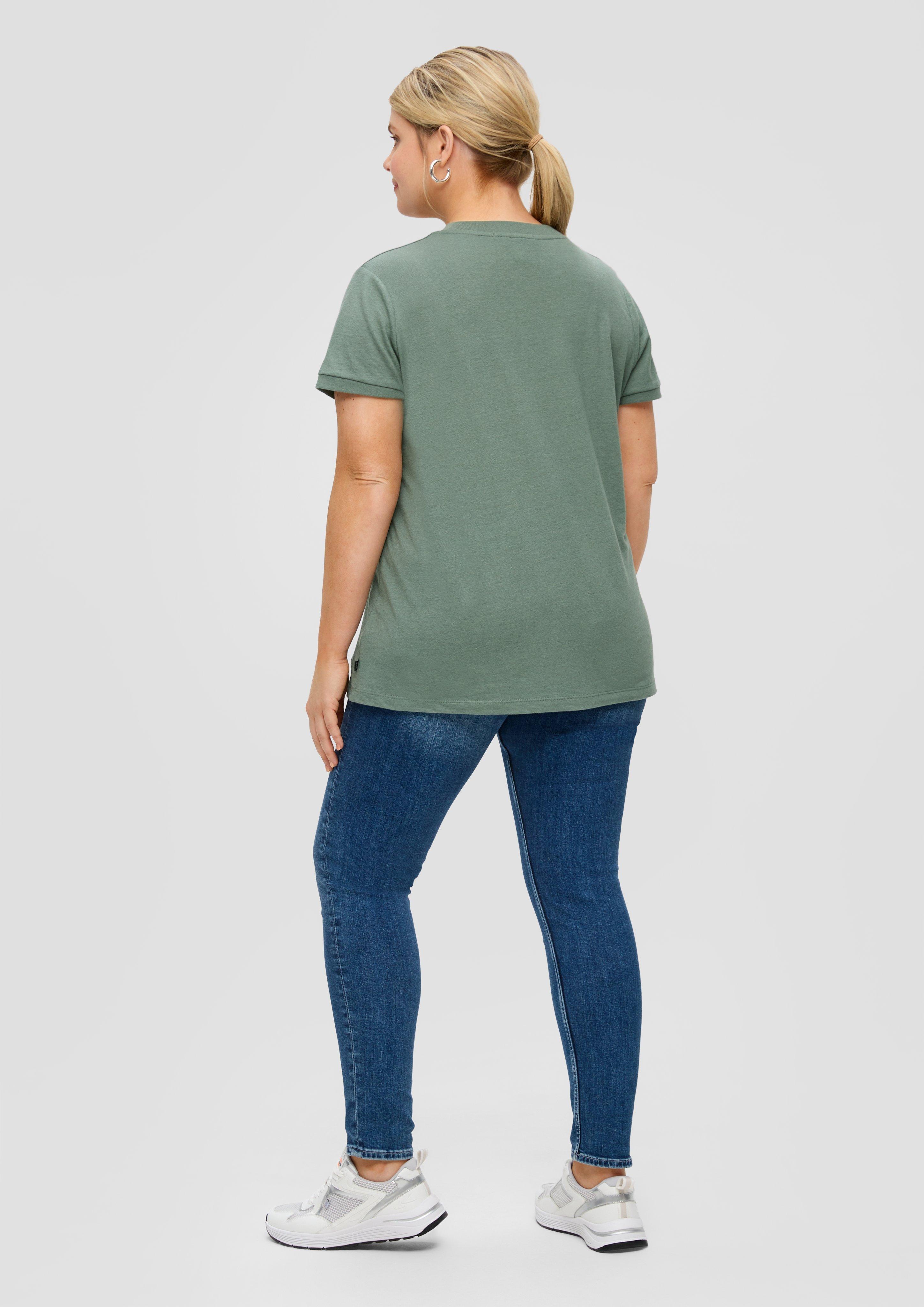 T-Shirt aus Leinenmix  2151440-7816