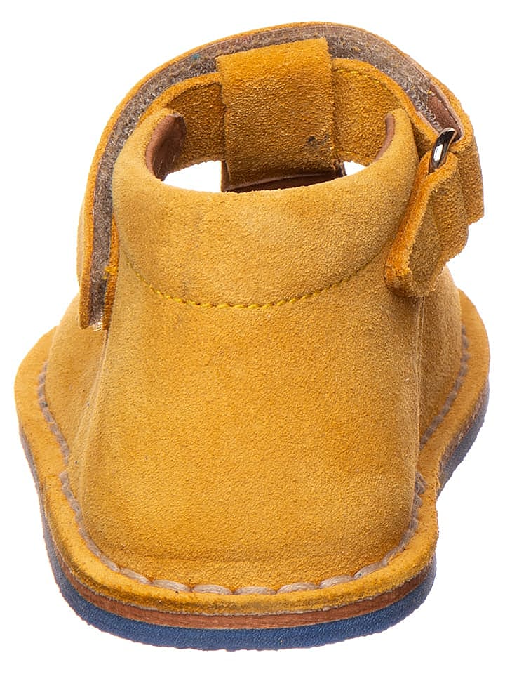lamino Leder-Barfuß-Halbsandalen in Gelb günstig kaufen 26