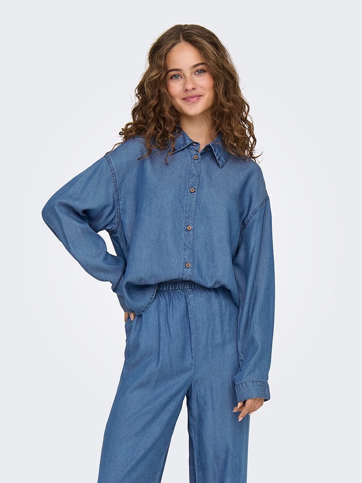ONLY Bluse in Blau günstig kaufen