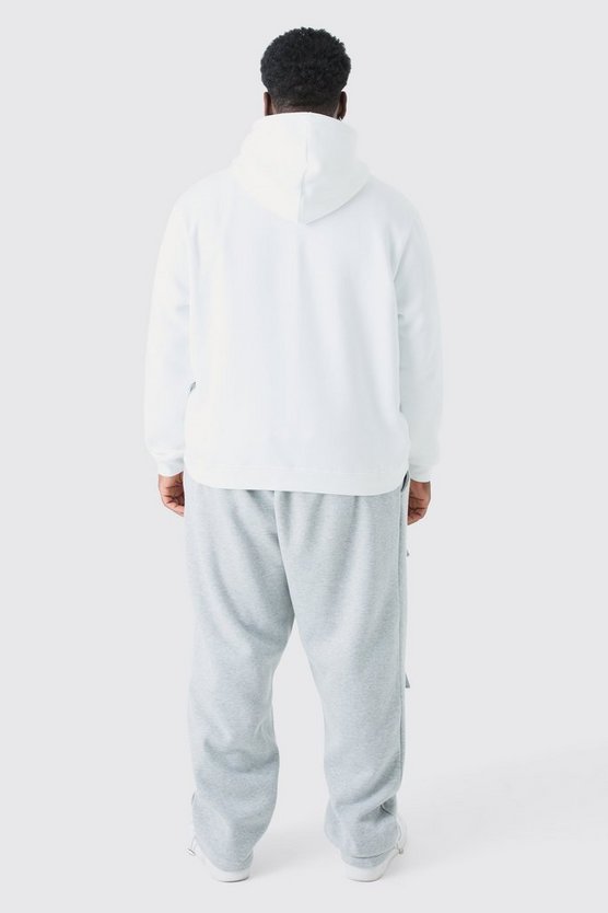 Plus Basic Hoodie in Weiß