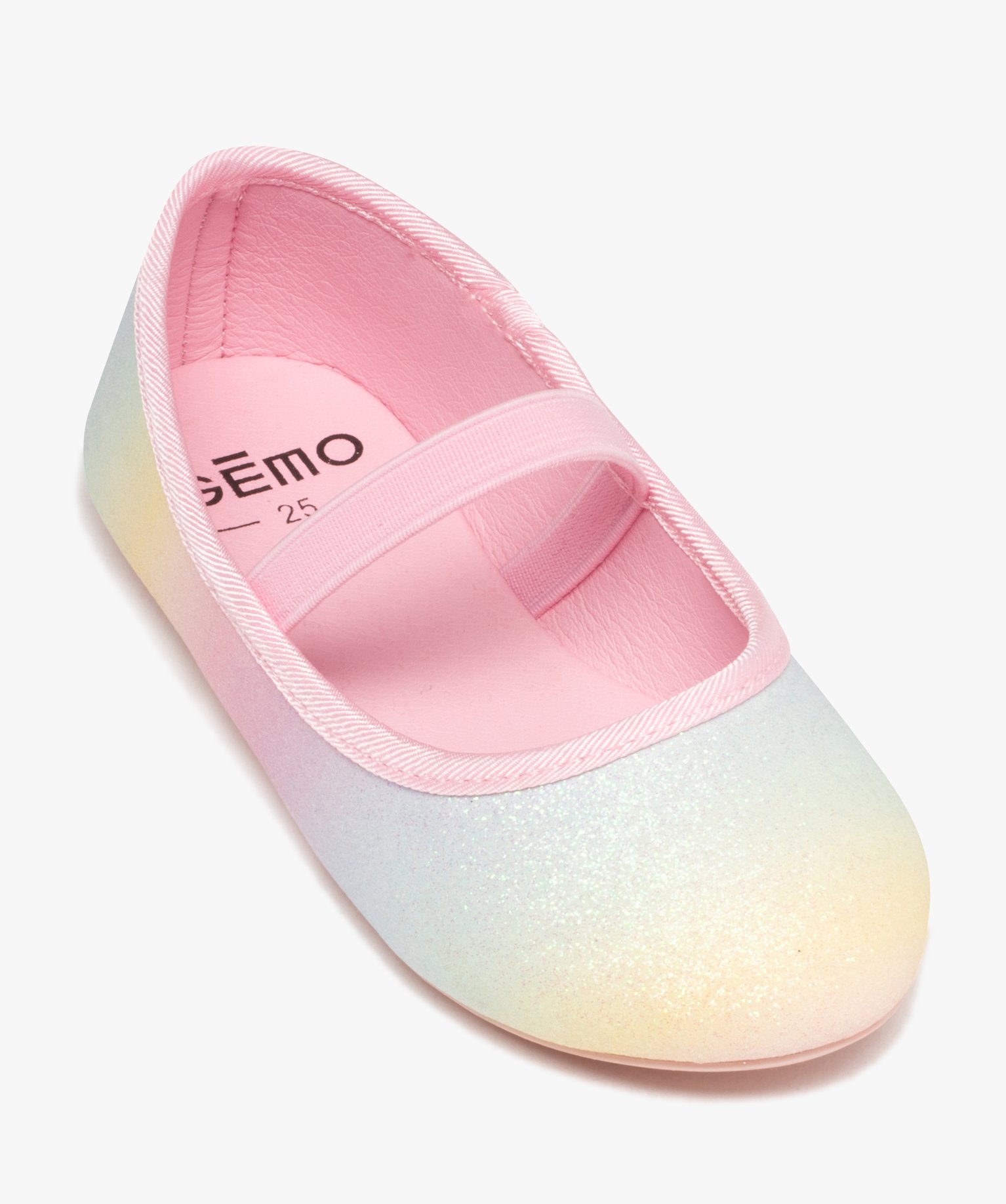 Ballerines fille irisées et pailletées à bride élastique multicolore | GEMO
