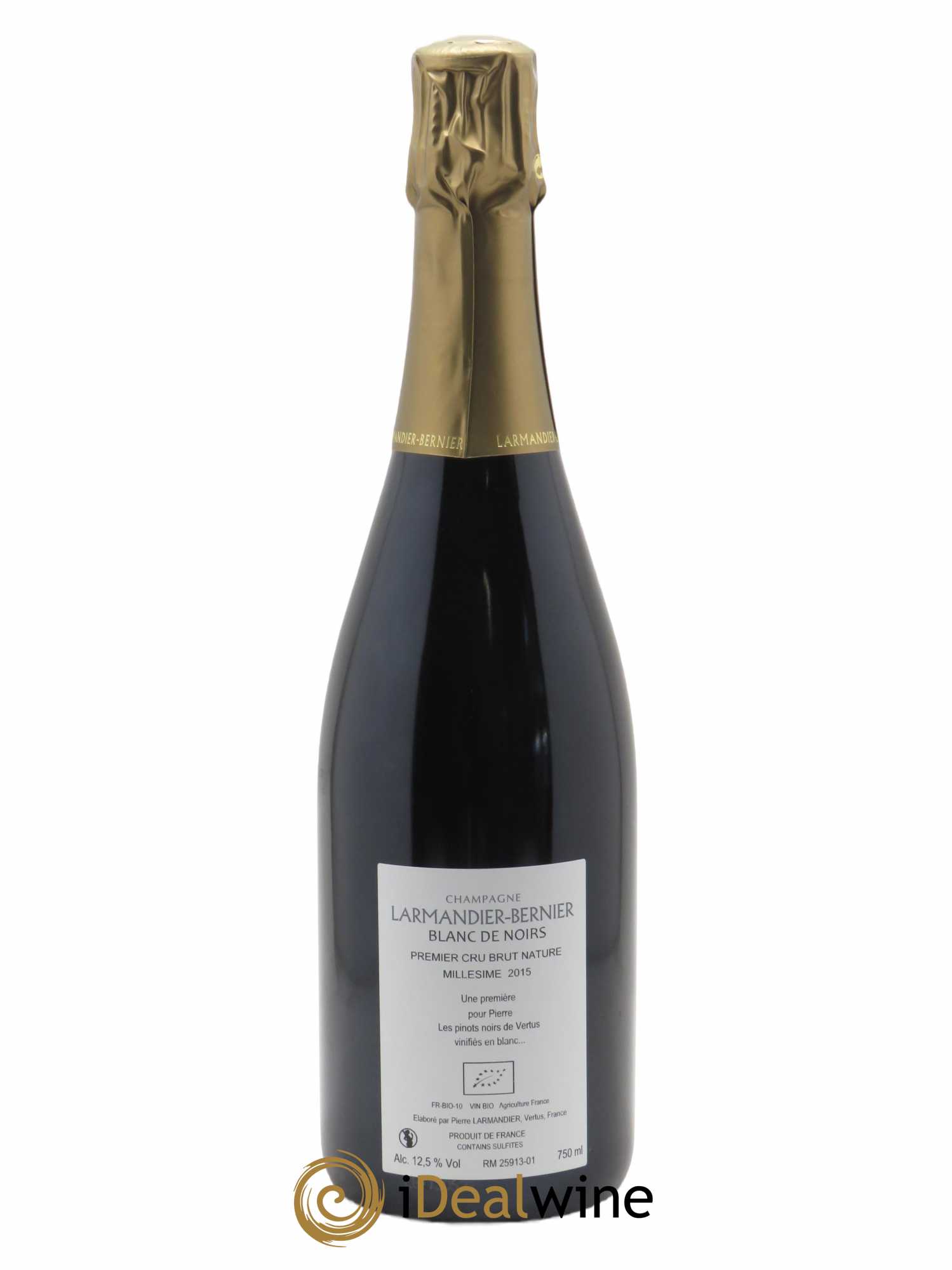 Blanc de Noirs Premier Cru Brut Nature Larmandier-Bernier  2015 - Lot de 1 Bouteille