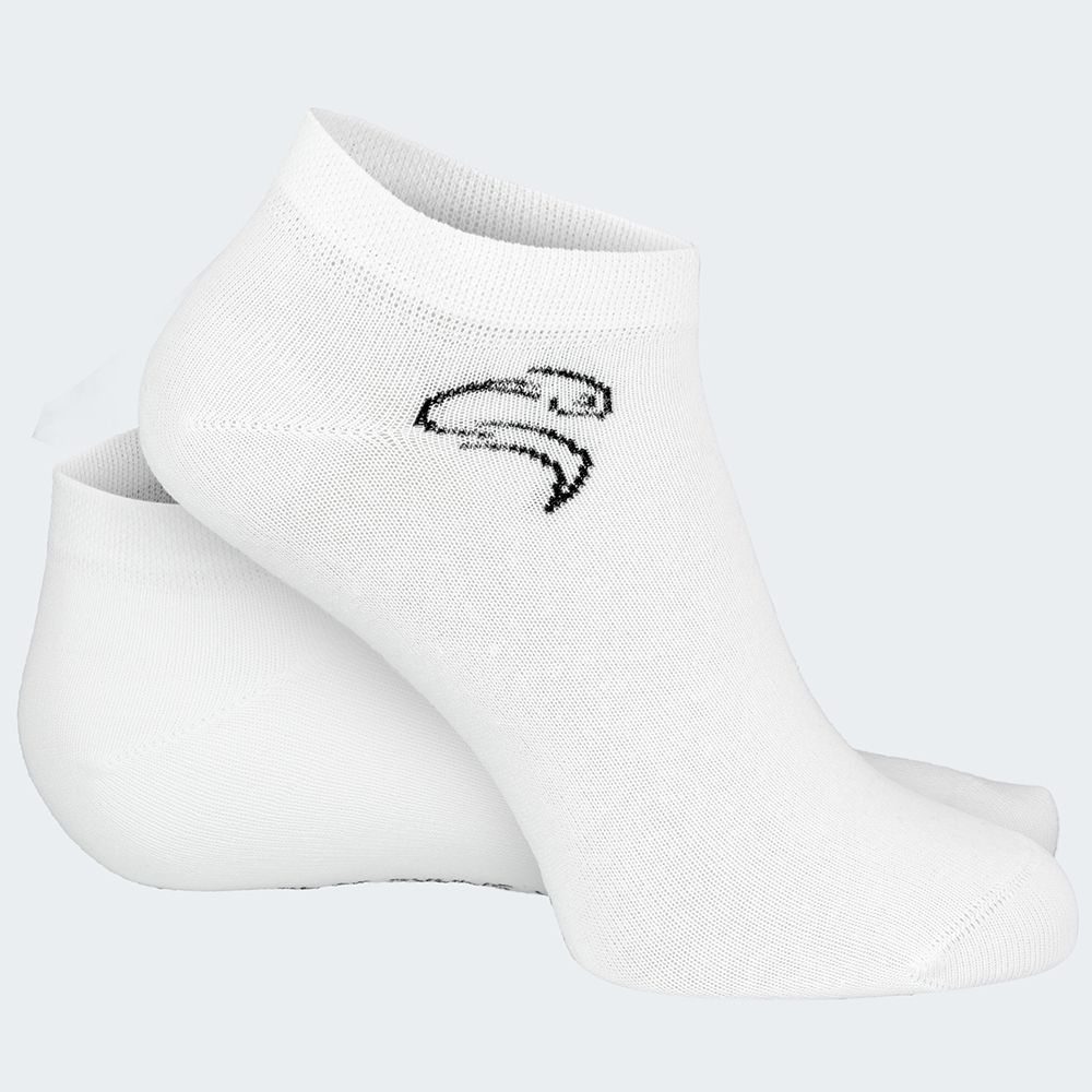 Black Snake 3-Pack White Smooth Style Sneakersocken