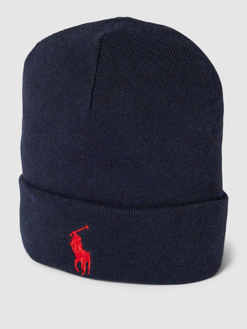 Beanie aus reiner Baumwolle in marineblau