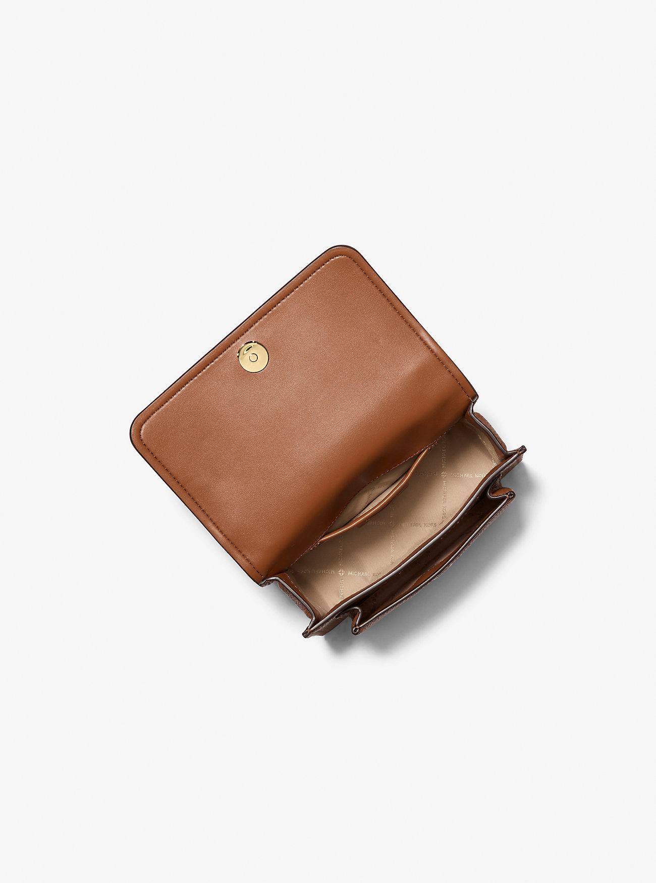 Claire Small Pebbled Leather Convertible Shoulder Bag - LUGGAGE