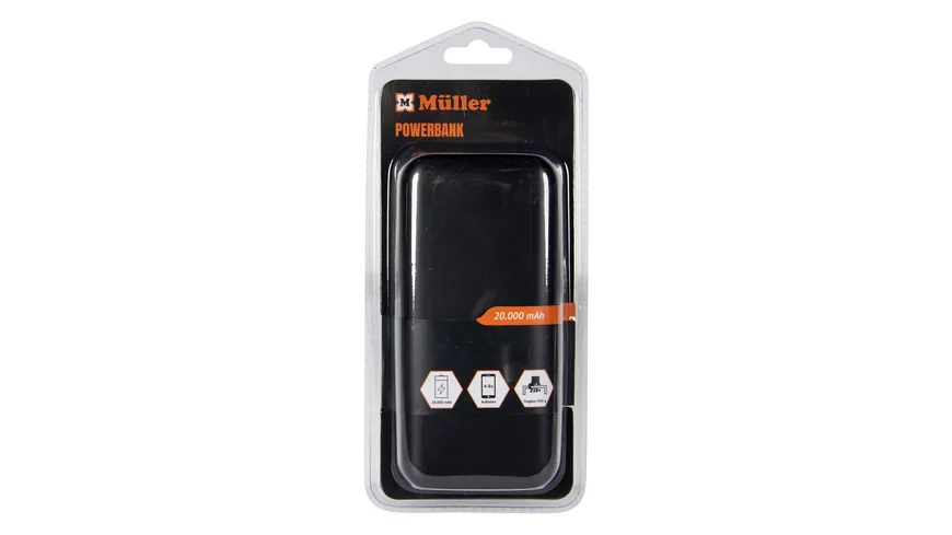 Powerbank, 20.000 MAH Schwarz