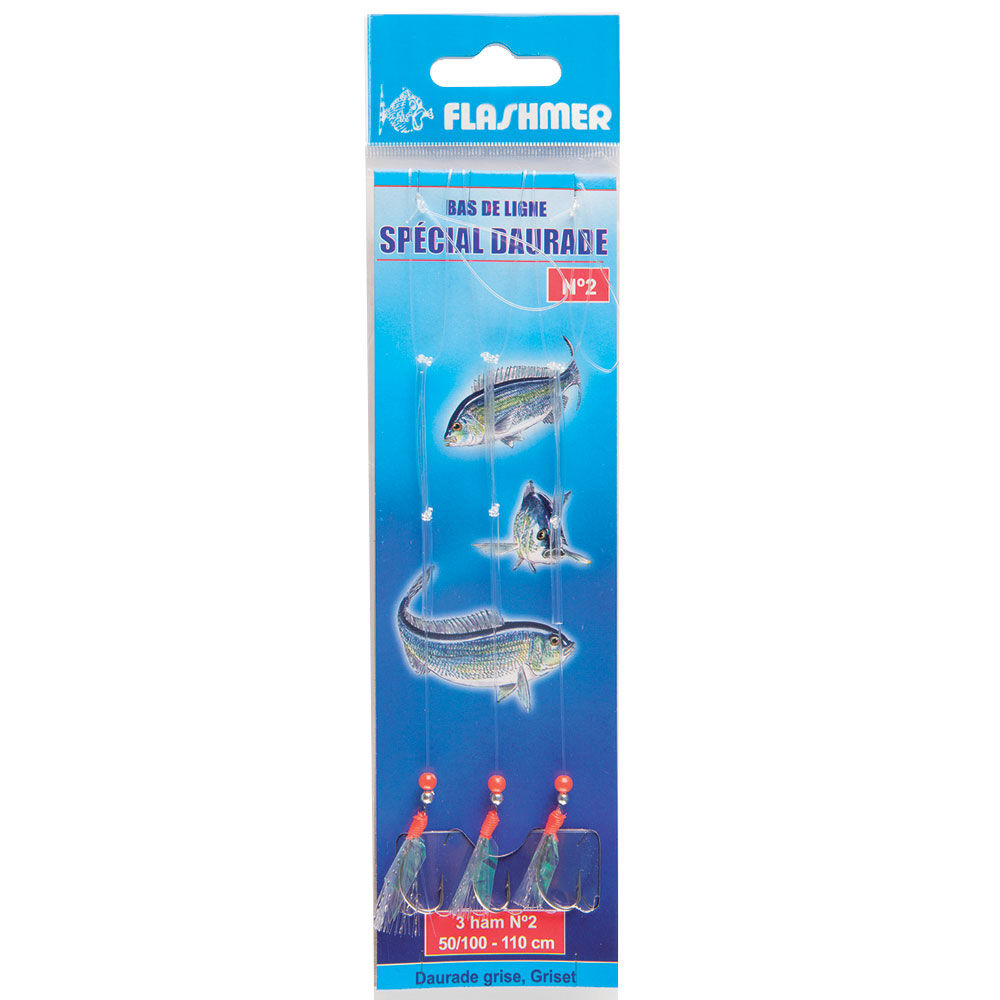 Sea bream leader, Flashmer sea bream, 3 hooks