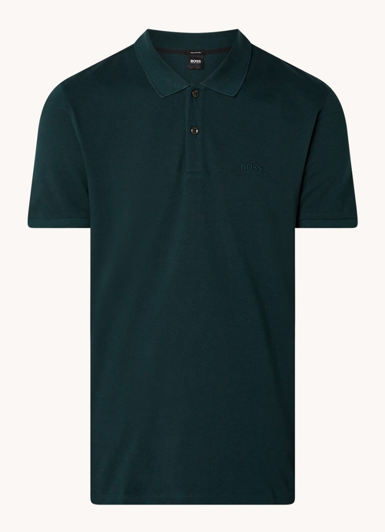 HUGO BOSS Pallas regulāra piegriezuma polo krekls no pikē kokvilnas