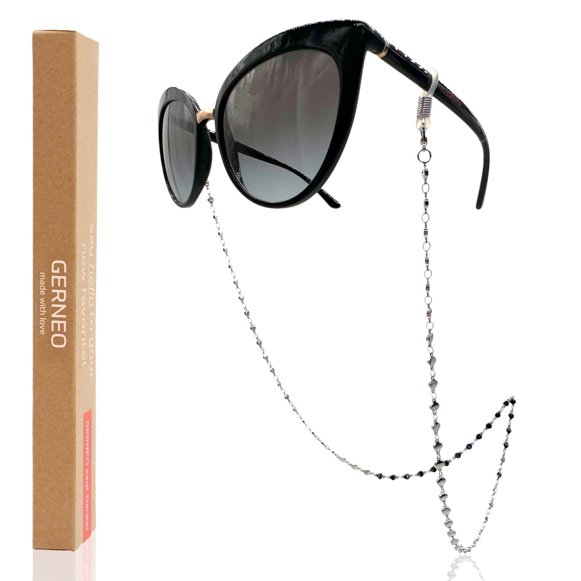 GERNEO Brillenkette GERNEO® – Porto – korrosionsbeständige Brillenkette & Maskenhalter, vergoldet oder versilbert – einzigartig hochwertige Brillenkette