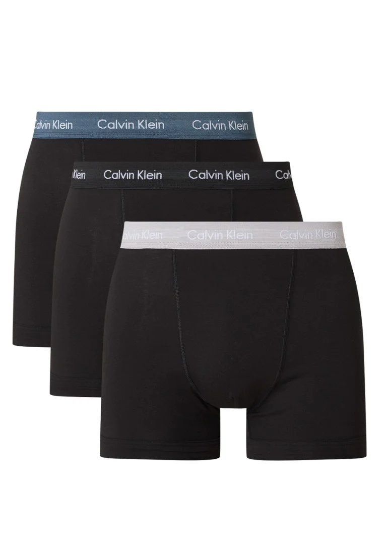 Zestaw 3 par bokserek Calvin Klein z logo w pasie.