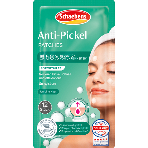 SCHAEBENS reine Haut Anti-Pickel Patches  12 St  Gesichtsmaske