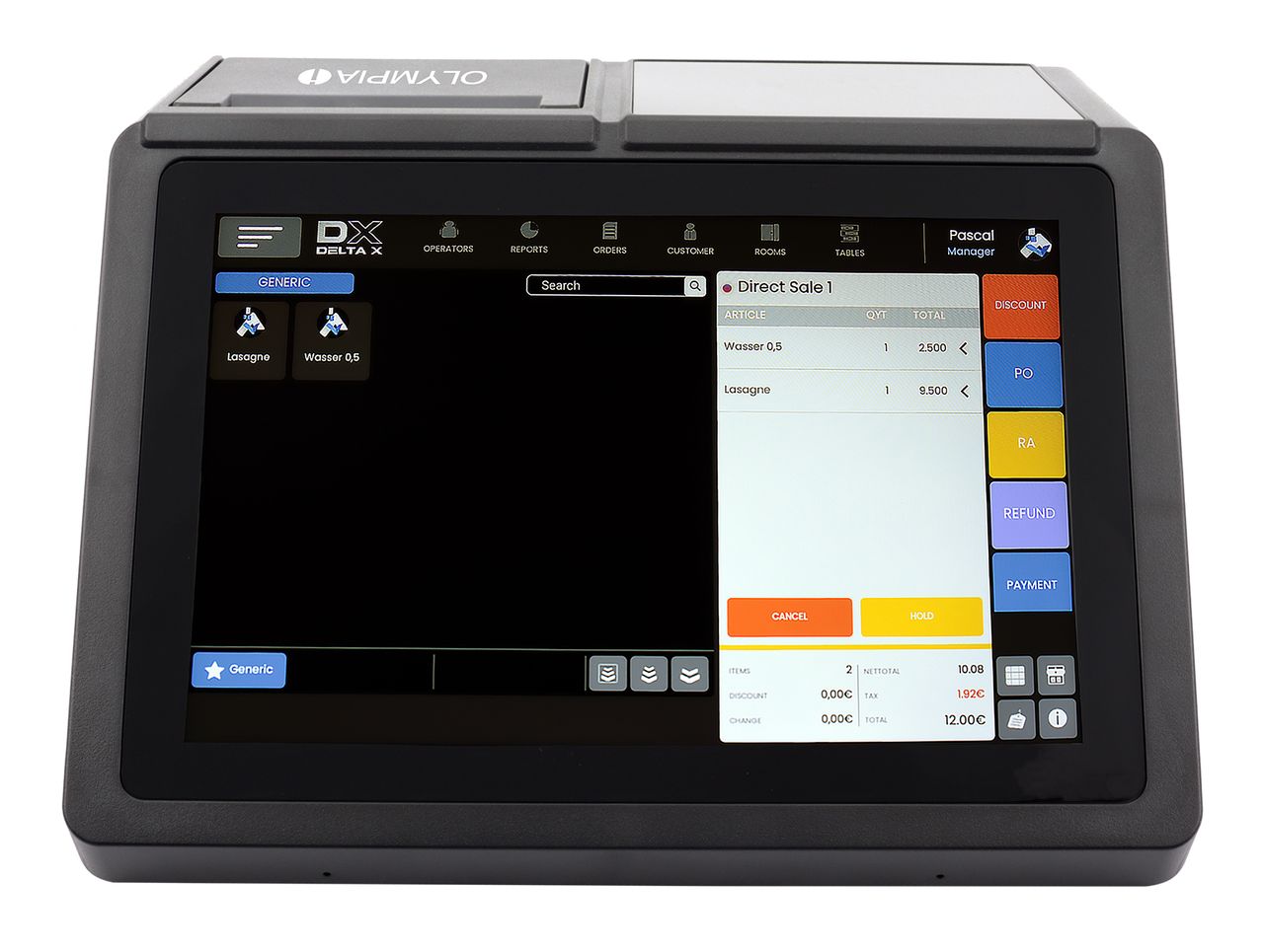 Olympia Registrierkasse OLYMPIA T100 Touch ohne TSE Modul