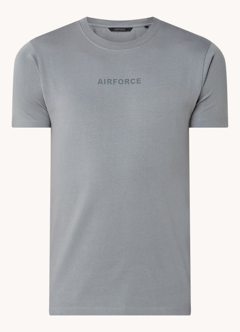 Tricou Air Force din bumbac organic, cu logo și imprimeu pe spate.