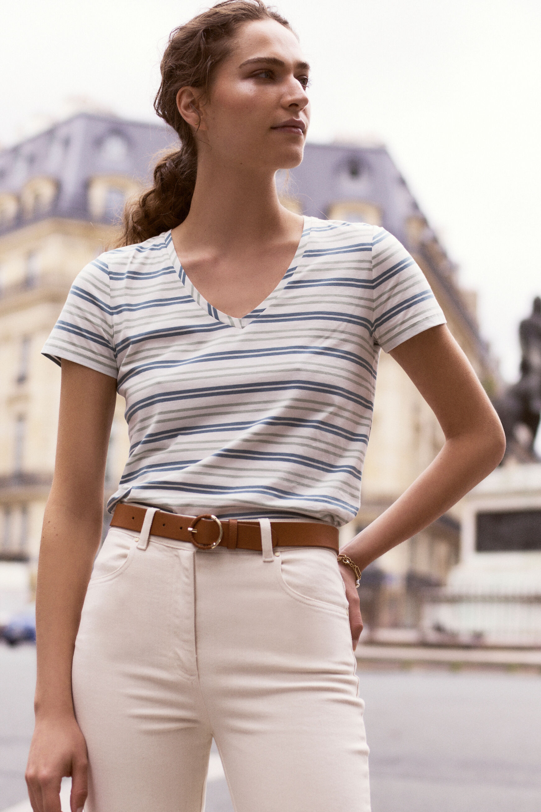 t-shirt sully ivoire femme