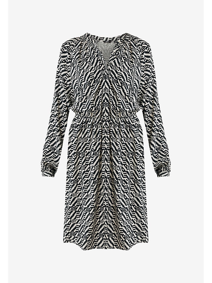 Mexx Kleid in Schwarz/ Weiß günstig kaufen
