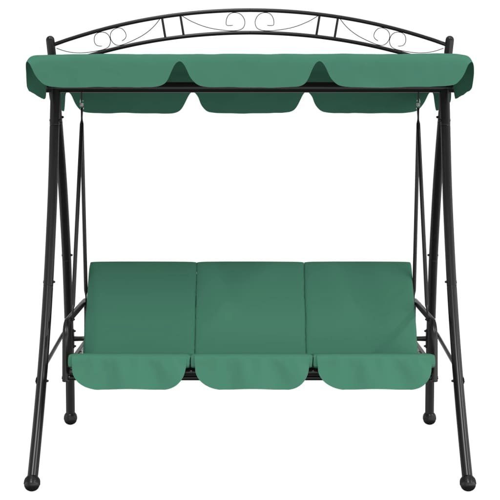 vidaXL Hollywoodschaukel Hollywoodschaukel mit Dach Grün 198 cm Stoff und Stahl, 1 tlg.