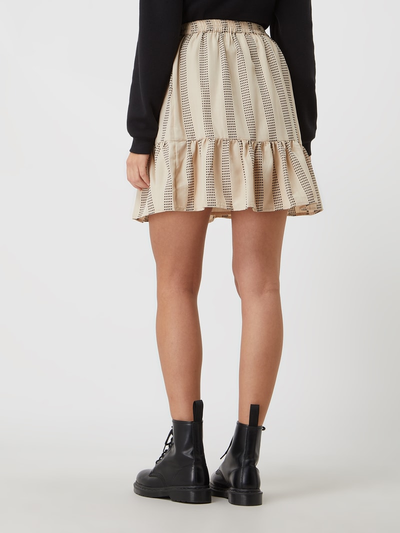 Minirock mit Allover-Muster Modell 'Etna' in beige