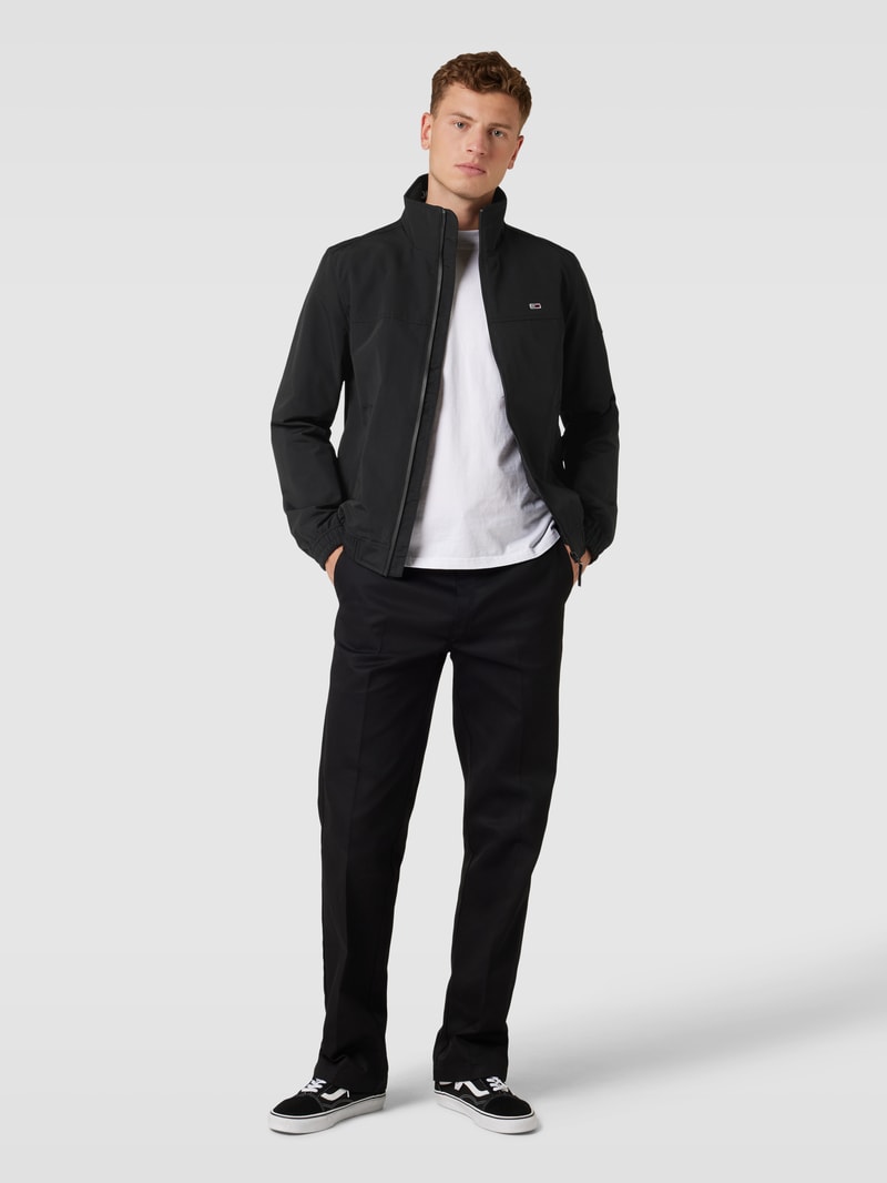 Jacke mit Stehkragen in schwarz