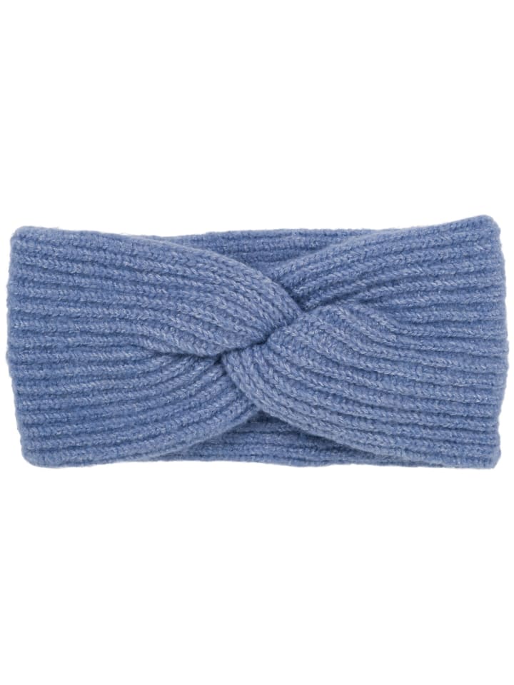 styleBREAKER Strick Stirnband mit Perlrippen Muster und Knoten in Jeansblau günstig kaufen onesize