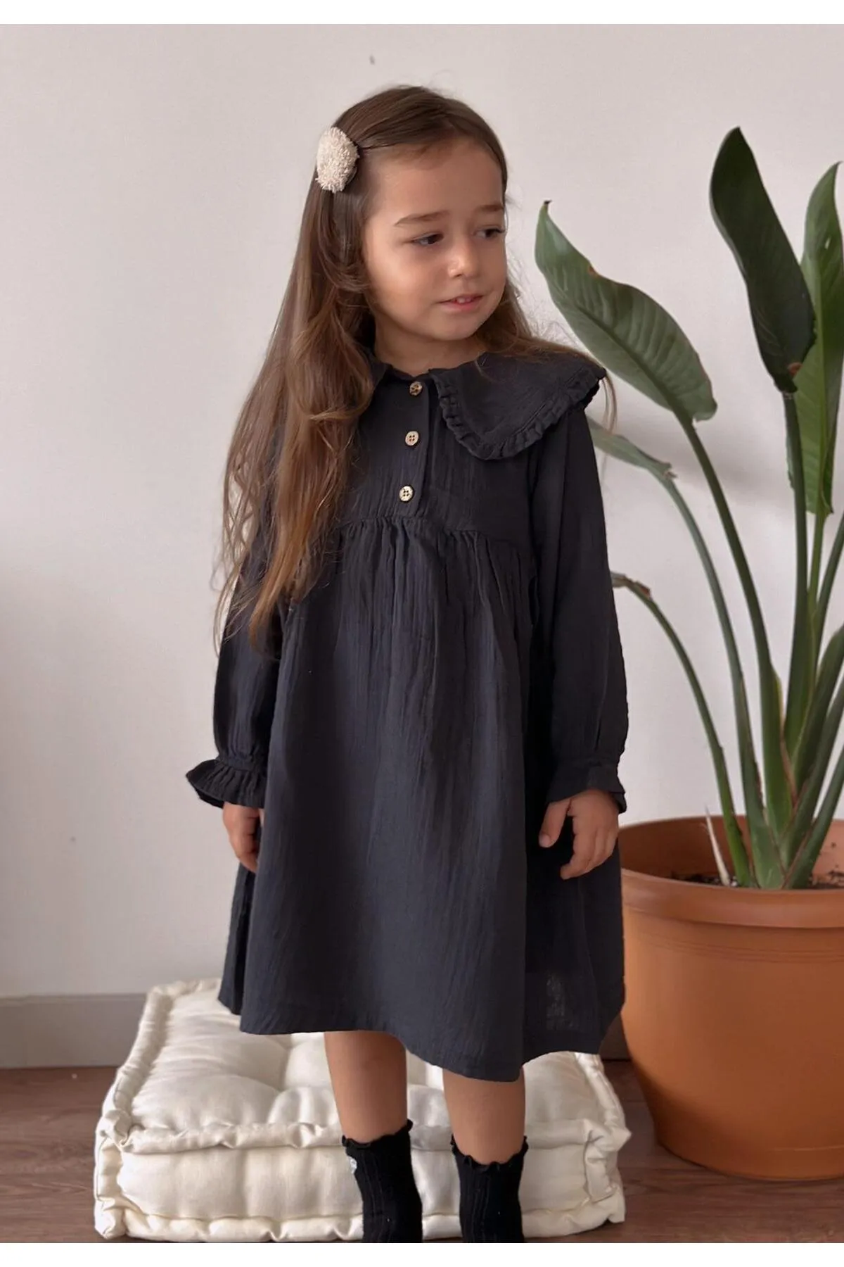 Cigit  Kleid - Grau - A-Linie