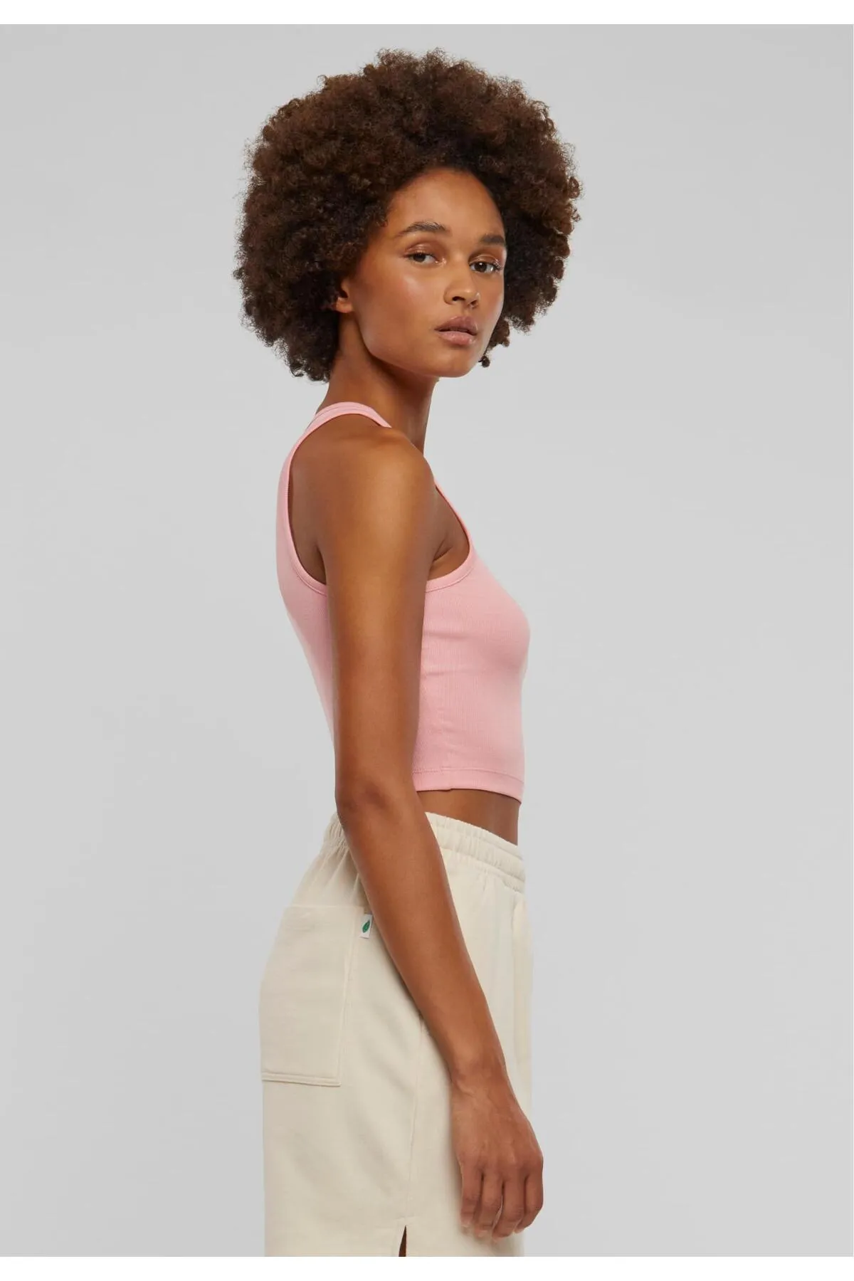 Urban Classics  Kurzes, geripptes Damenoberteil für Damen
