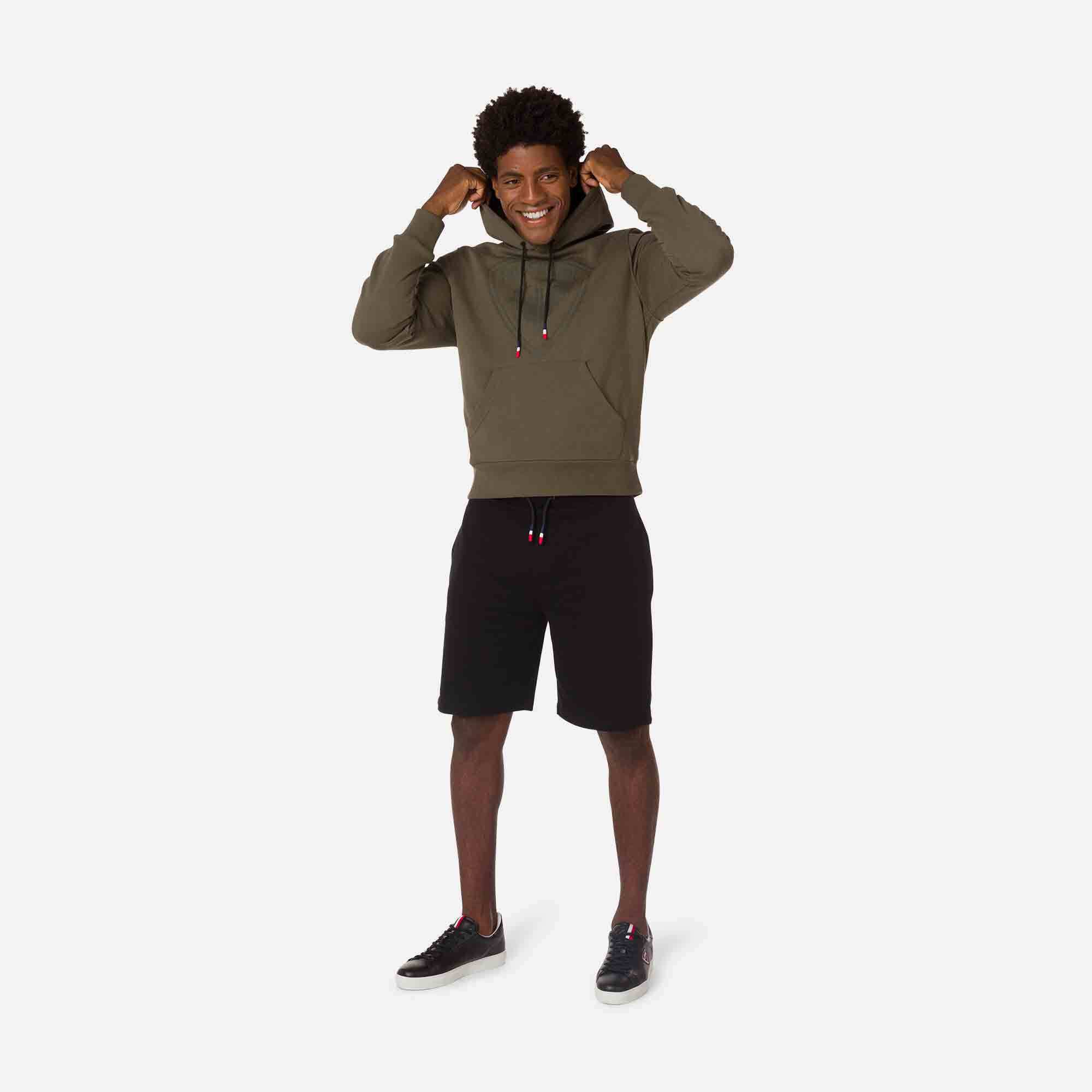 Sweat à capuche molletonné Logo Homme