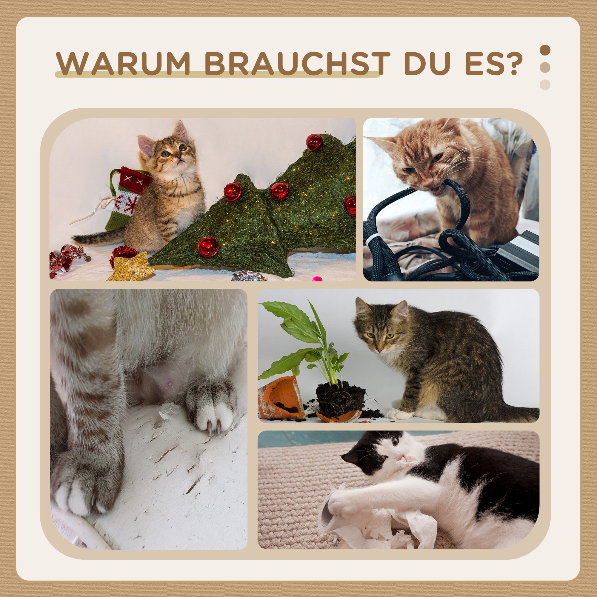 PawHut Kratzbaum Katzenkratzbaum mit Katzenhöhle, 3 Plattformen, Katzenmöbel, Grau+Weiß, 30.5B x 55.5L x 98H cm