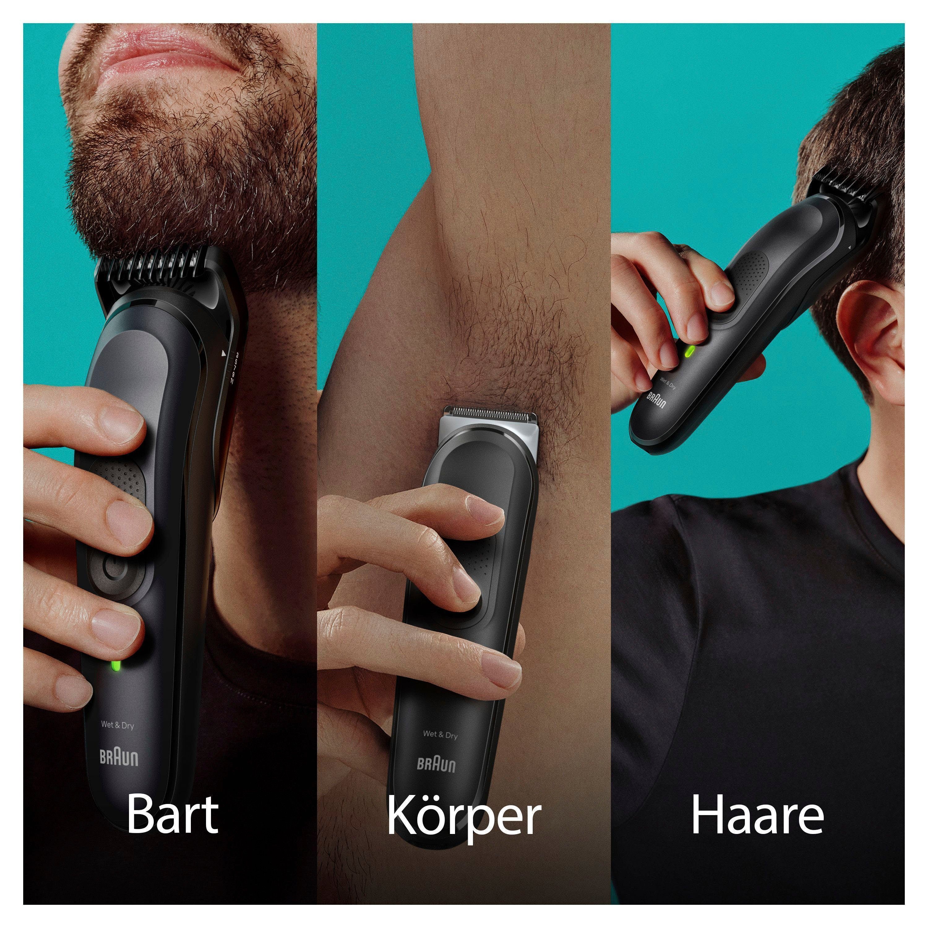 Braun Haarschneider All-In-One Styling Set MGK7470, Styling Set, Wasserdicht, 16-in-1 Barttrimmer
