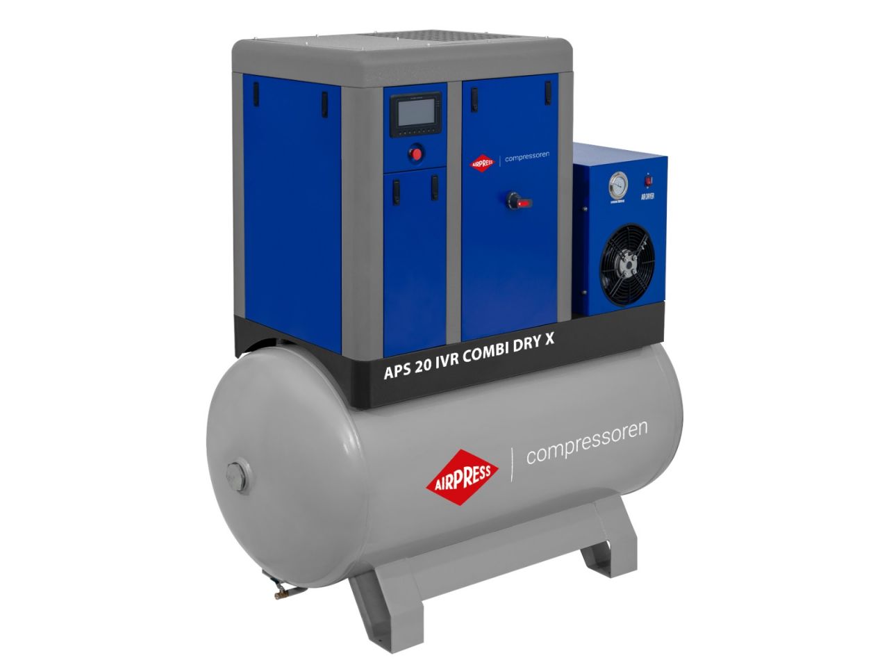 Airpress 369214-IVR-G3 Skruefkompressor APS 20 IVR Combi Dry X 10 bar 20 pk/15 kW 410–1870 l/min 500 l