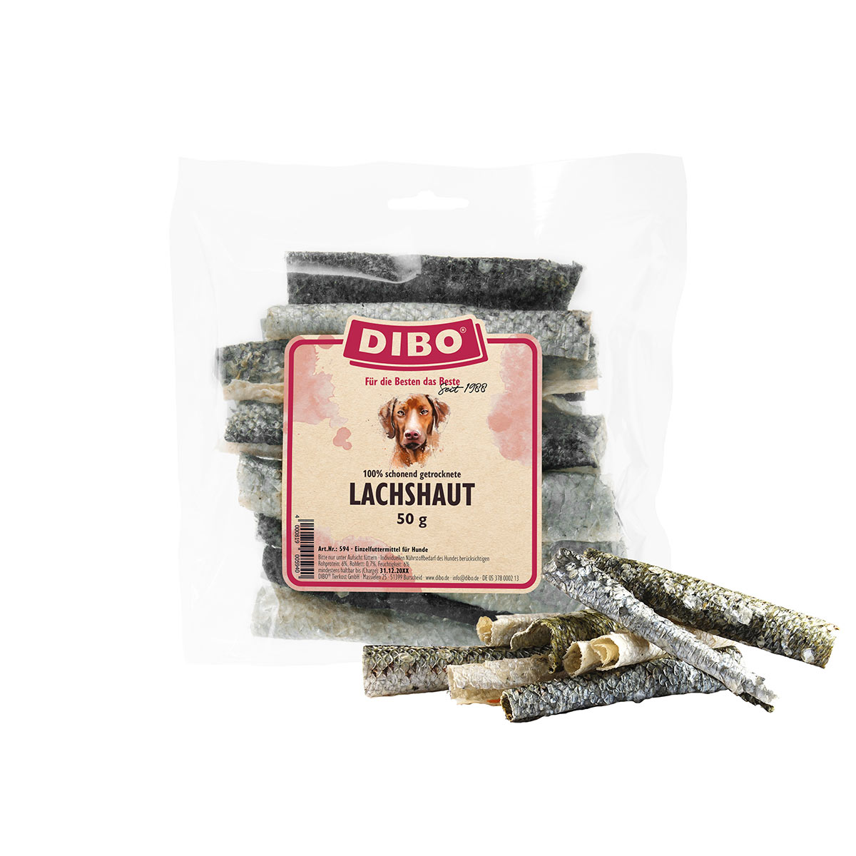 DIBO Lachshaut 50g günstig kaufen bei ZooRoyal
