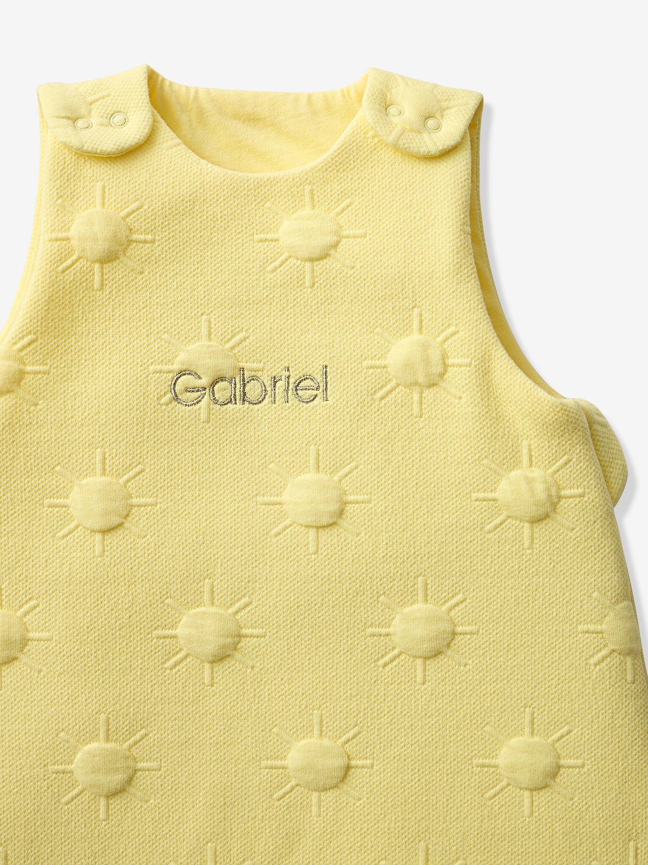 Vertbaudet Baby Sommerschlafsack JACQUARD personalisierbar Oeko-Tex - pistaziengrün regenbogen