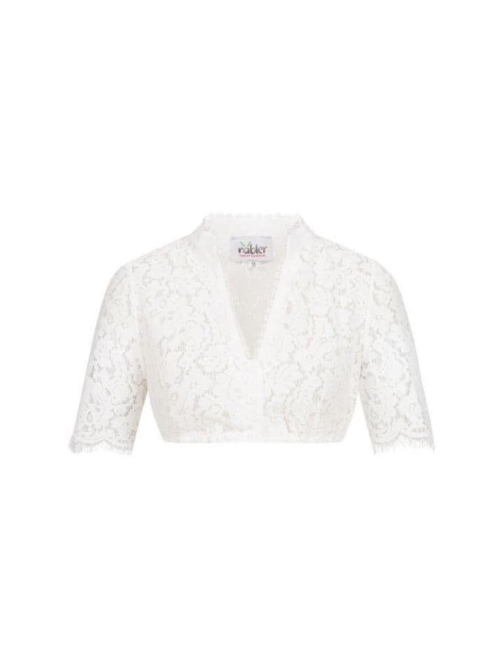 Nübler Dirndlbluse Kurzarm Melani in Creme günstig kaufen