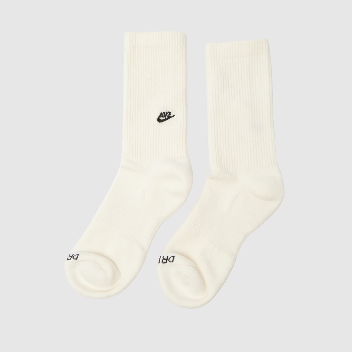 Nike – Off-white – Vardagsstrumpor med rund hals, 2-pack