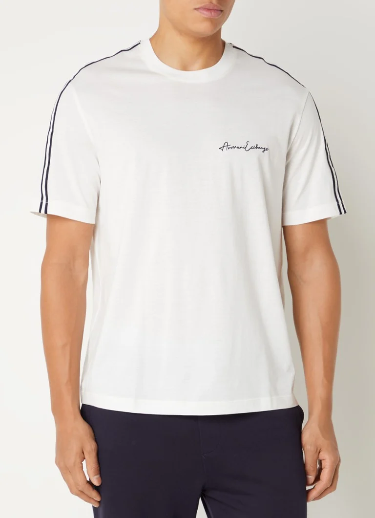 Tricou Armani Exchange cu logo brodat