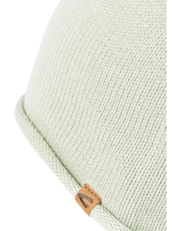 Camel Active Leichter Strickbeanie aus Baumwolle in Eukalyptus günstig kaufen onesize