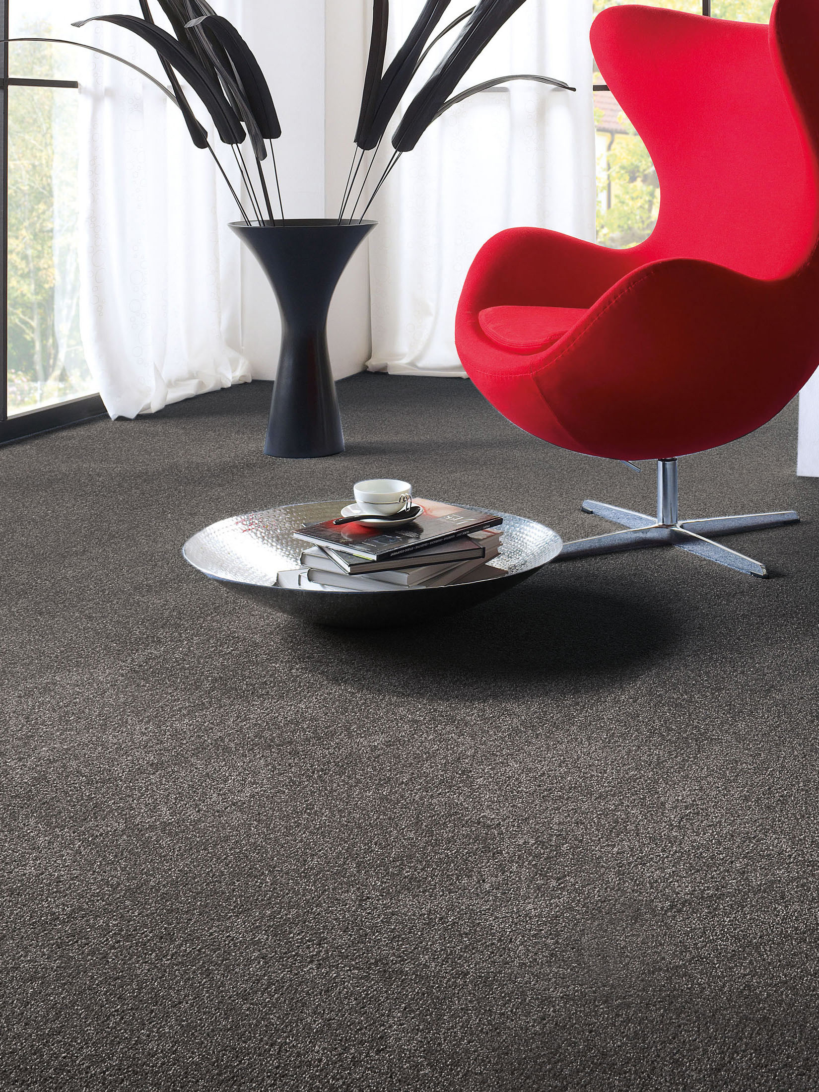 Green Line Velours-Teppichboden, Titan